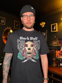 Image 1 of Wolf Split Black Tee