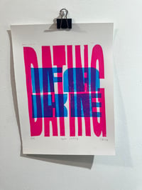 Image 2 of Romance book tropes  9x12”  linocut 