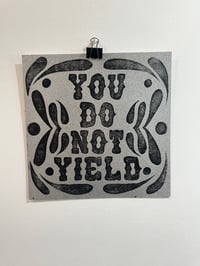 Image 1 of Glitter throne of glass 12x12” linocut 