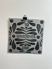 Image 3 of Glitter throne of glass 12x12” linocut 