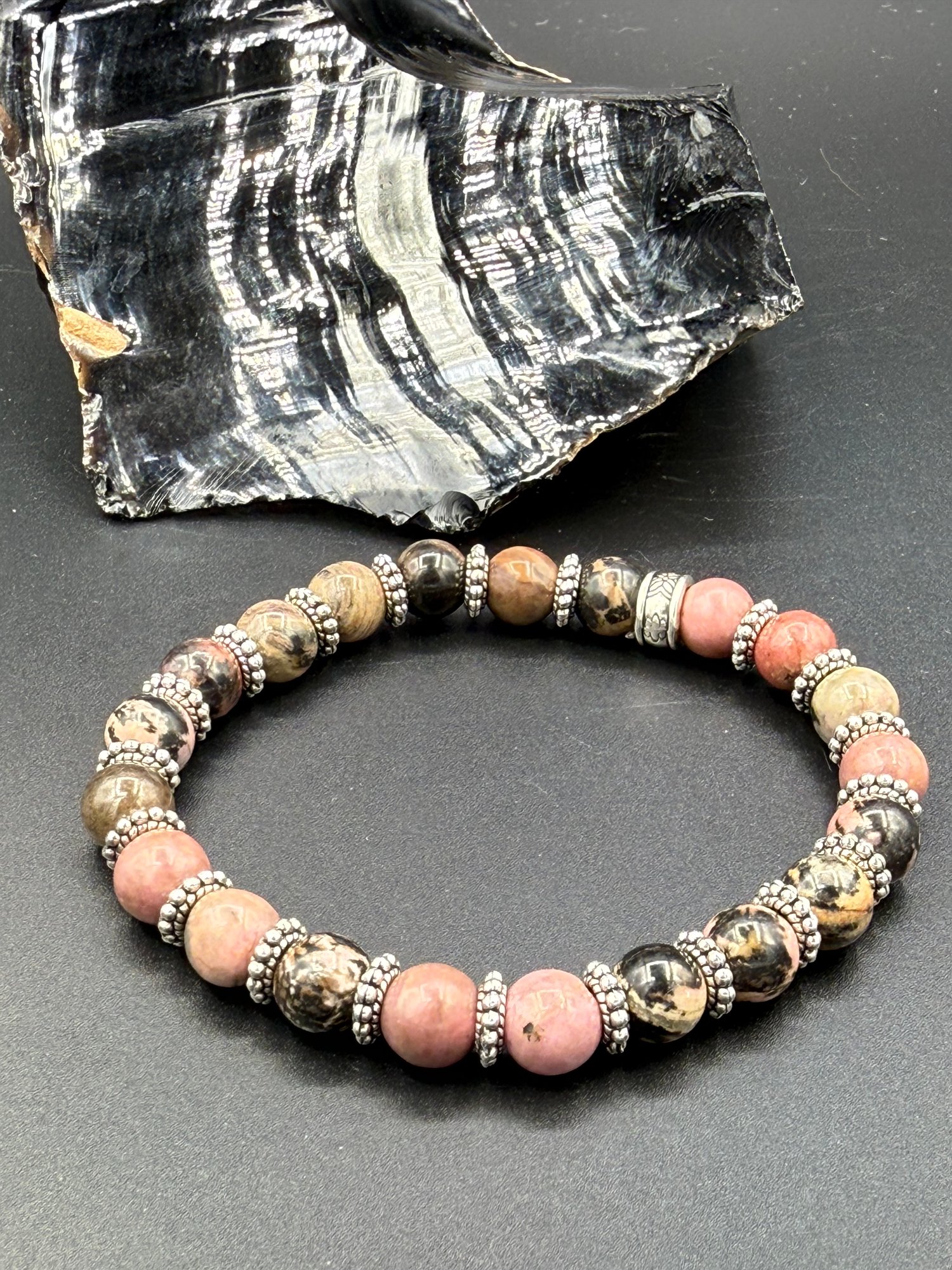 8mm Rhodonite Bracelet