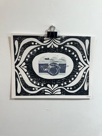 Image 1 of Linocut border prints 9x12”linocut print