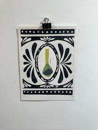 Image 3 of Linocut border prints 9x12”linocut print