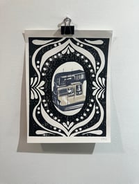 Image 5 of Linocut border prints 9x12”linocut print