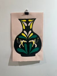 Image 1 of Large vessels full color 11x17” linocut print