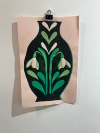 Image 2 of Large vessels full color 11x17” linocut print
