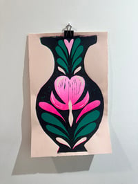 Image 3 of Large vessels full color 11x17” linocut print
