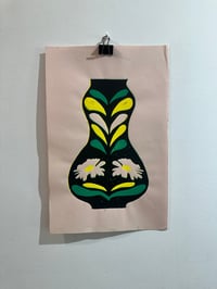 Image 4 of Large vessels full color 11x17” linocut print