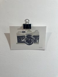 Image 1 of Cameras linocut print