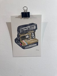 Image 4 of Cameras linocut print
