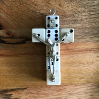 Image 2 of Lousy Crucifix, handmade vintage dice crucifix 