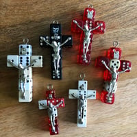 Image 1 of Lousy Crucifix, handmade vintage dice crucifix 