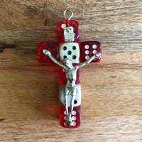 Image 6 of Lousy Crucifix, handmade vintage dice crucifix 