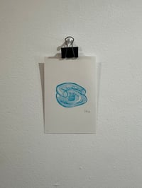 Image 5 of Y2K tech  linocut print