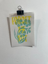 Image 3 of Floral 5x7” linocut print