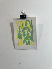 Image 5 of Floral 5x7” linocut print