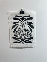 Image 6 of Large bugs  symmetry 9x12” linocut print