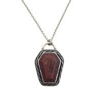 Image 1 of Red Creek Jasper Coffin Necklace