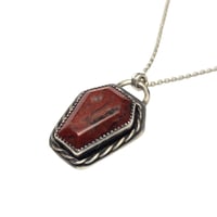 Image 2 of Red Creek Jasper Coffin Necklace