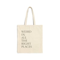 Image 2 of Weird In All The Right Places Tote | Portrait Pattern Canvas Tote