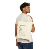 Image 4 of Weird In All The Right Places Tote | Portrait Pattern Canvas Tote