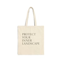 Image 2 of Protect Your Inner Landscape Tote Bag | Illustrated Portraits Canvas Tote