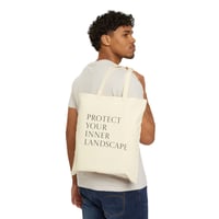 Image 4 of Protect Your Inner Landscape Tote Bag | Illustrated Portraits Canvas Tote