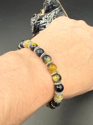 8mm Yellow/Blue Tigerseye Bracelet 