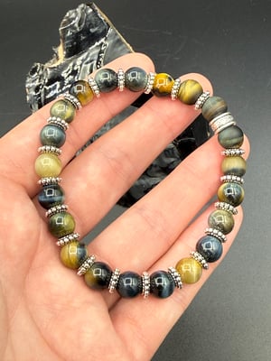 8mm Yellow/Blue Tigerseye Bracelet 