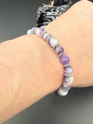 8mm Matte/Shiny Chevron Amethyst 