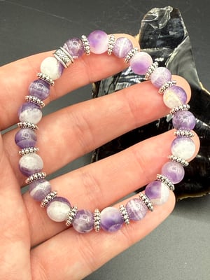 8mm Matte/Shiny Chevron Amethyst 
