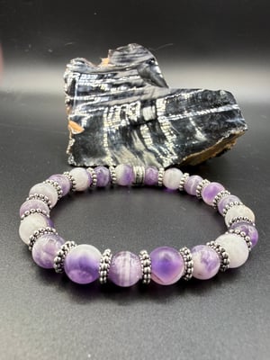 8mm Matte/Shiny Chevron Amethyst 