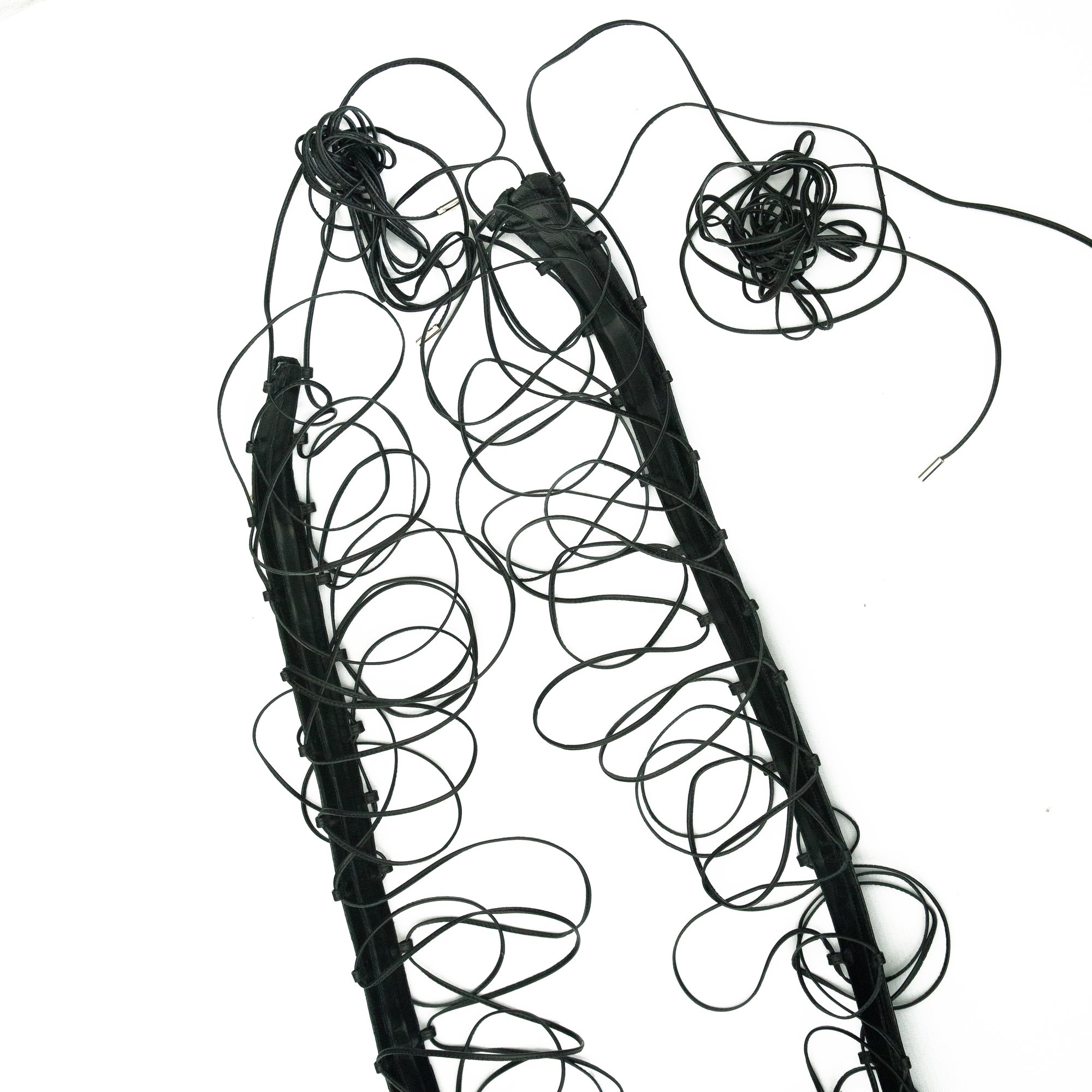 Image of Dsquared2 Black Lace Up Riri High Heels