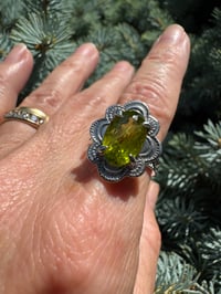 Image 1 of Peridot cocktail ring size 8