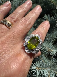 Image 4 of Peridot cocktail ring size 8