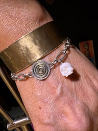 Image 1 of Spiral skull charm bracelet
