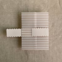 Image 2 of Scalloped edge belly band for 5x7 invitation A7 card PACK of 10