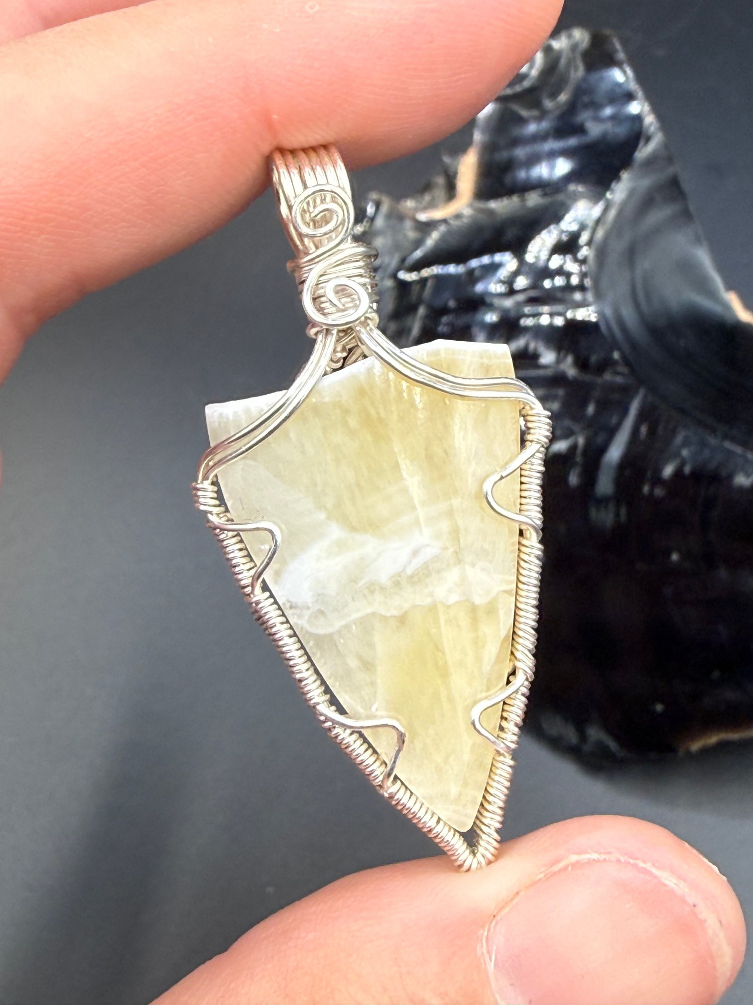 Honey Calcite Pendant