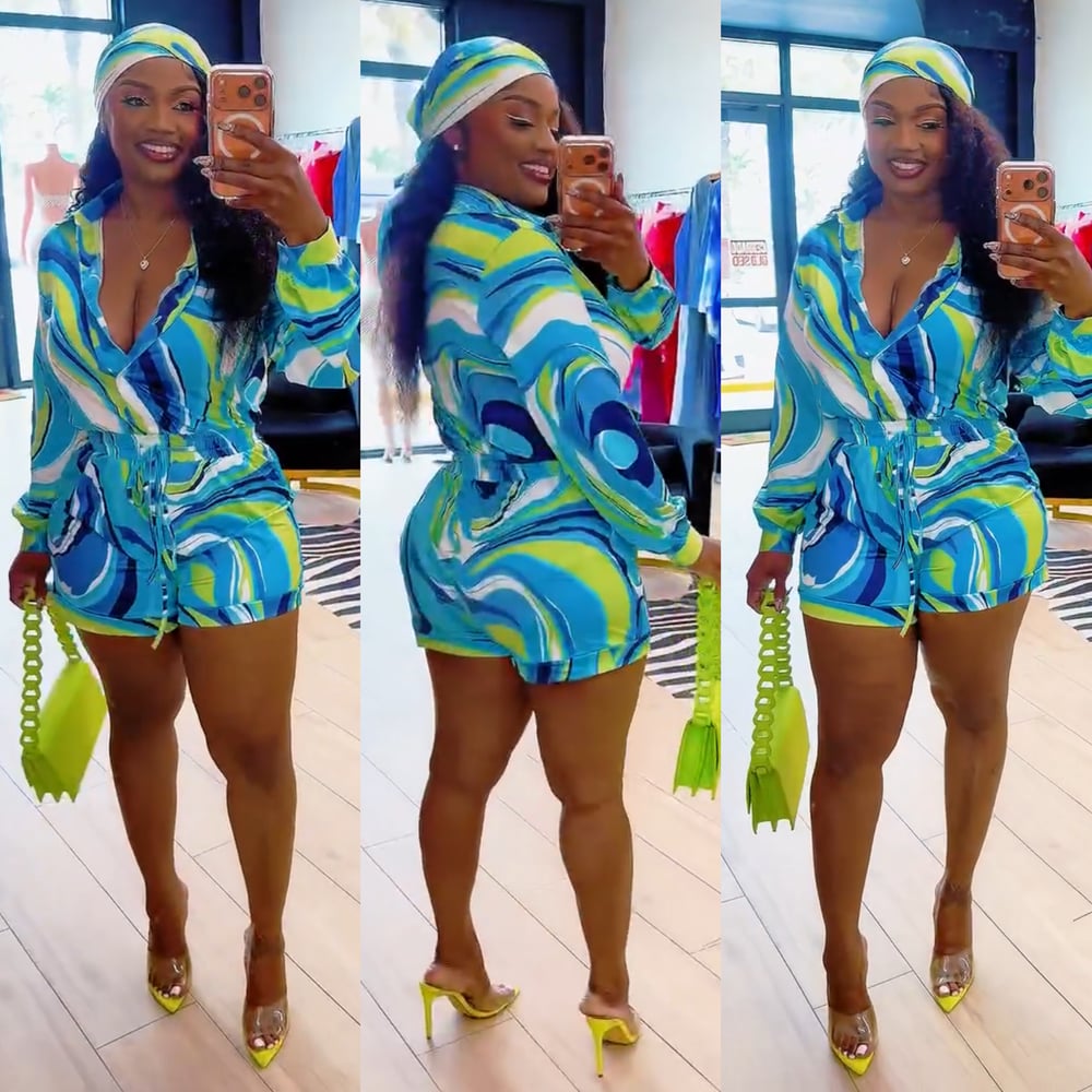 Image of DONISE ROMPER-blue 