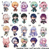 Image 1 of Honkai Star Rail Acrylic Charms