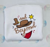 Image 2 of Toy Story Inspired Matching Sibling Sweaters – To Infinity & Beyond Embroidered Set