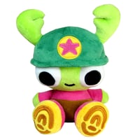 Image 2 of Beetle Boy Sitting QT Plushie (GREEN)