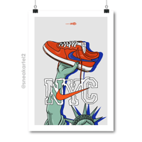 Image 1 of Sneaker Poster Air Force 1 x NYC Knicks