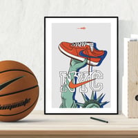 Image 4 of Sneaker Poster Air Force 1 x NYC Knicks