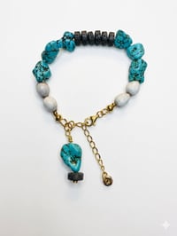 Blue Nugget Lava Rock Bracelet