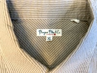 Image 3 of Burgus Plus by Hinoya seersucker button down shirt, size XL (fits L)