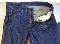 Image 3 of Japan Blue Jeans JB0304 brown African mixed cotton selvedge jeans, size 32