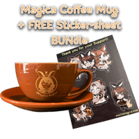 Image 1 of MochaMagica's 'Magica Coffee' Mug + FREE Sticker-sheet BUNdle