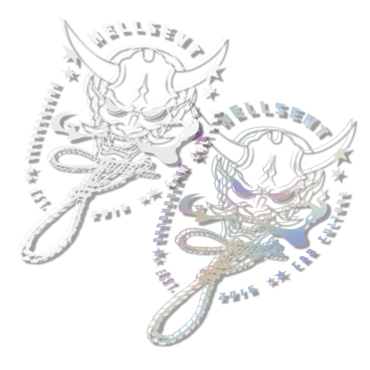 Image of Hellsent Oni XL Vinyl Decal