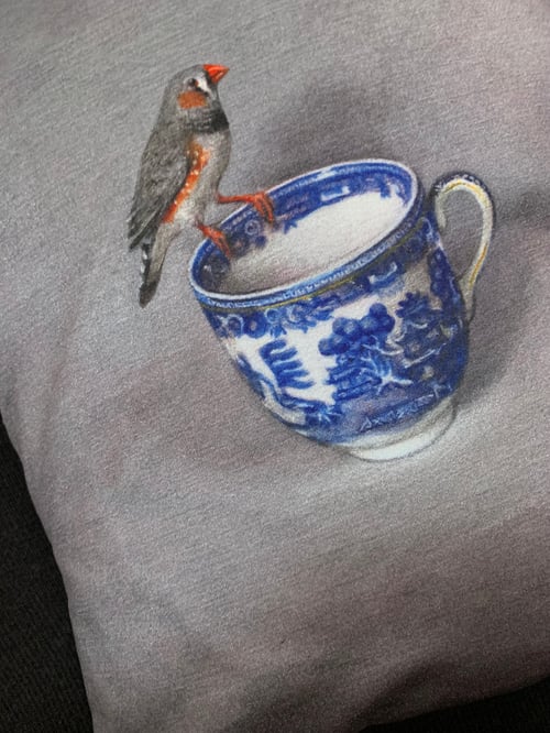 Image of Velvet Zebra Finch Cushion
